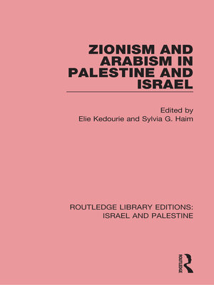 cover image of Zionism and Arabism in Palestine and Israel